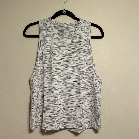 Lululemon Cardio Squad Tank II Tiger Space Dye Black White Size 8 - Picture 1 of 7